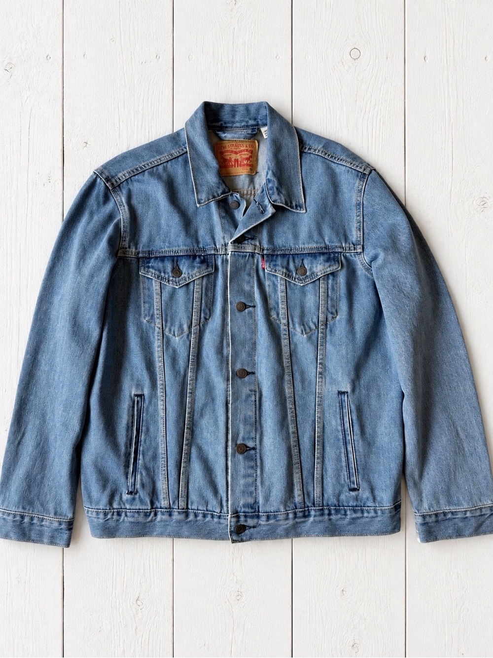 Levi’s Unisex Blue Denim Classic Relax Fit Trucker Jean Jacket XL Western Preppy